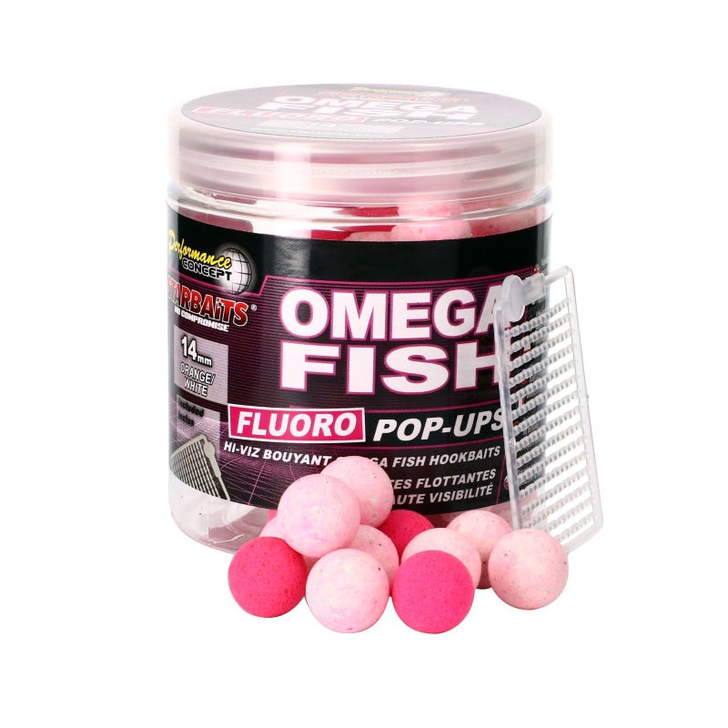 Appât PC Omega Fish Fluo Pop Up 14mm - Starbaits - 80gr