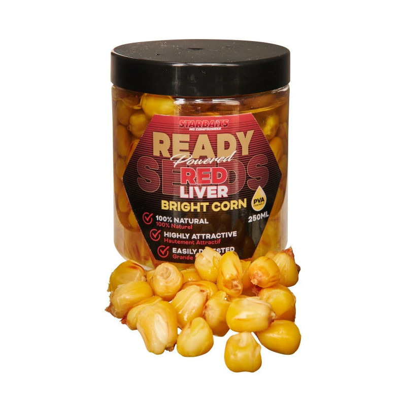 Appât Ready Seeds Bright Corn Red Liver - Starbaits - 250ml