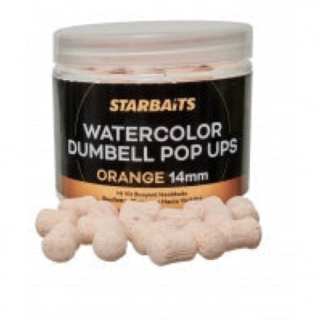 Appât Watercolor Dumbell Pop Ups Orange - Starbaits - 14mm