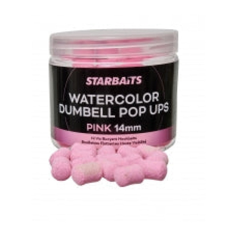 Appât Watercolor Dumbell Pop Ups Pink 14mm - Starbaits - 70gr
