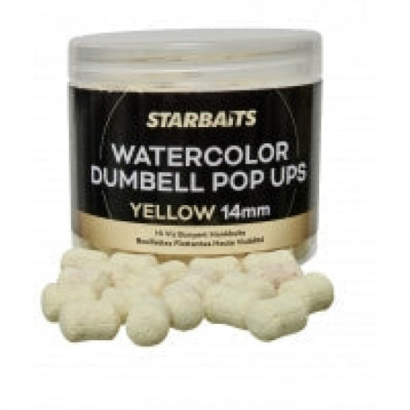 Appât Watercolor Dumbell Pop Ups Yellow - Starbaits - 14mm