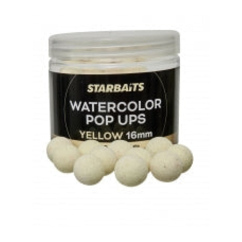 Appât Watercolor Pop Ups Yellow 16mm - Starbaits - 70gr
