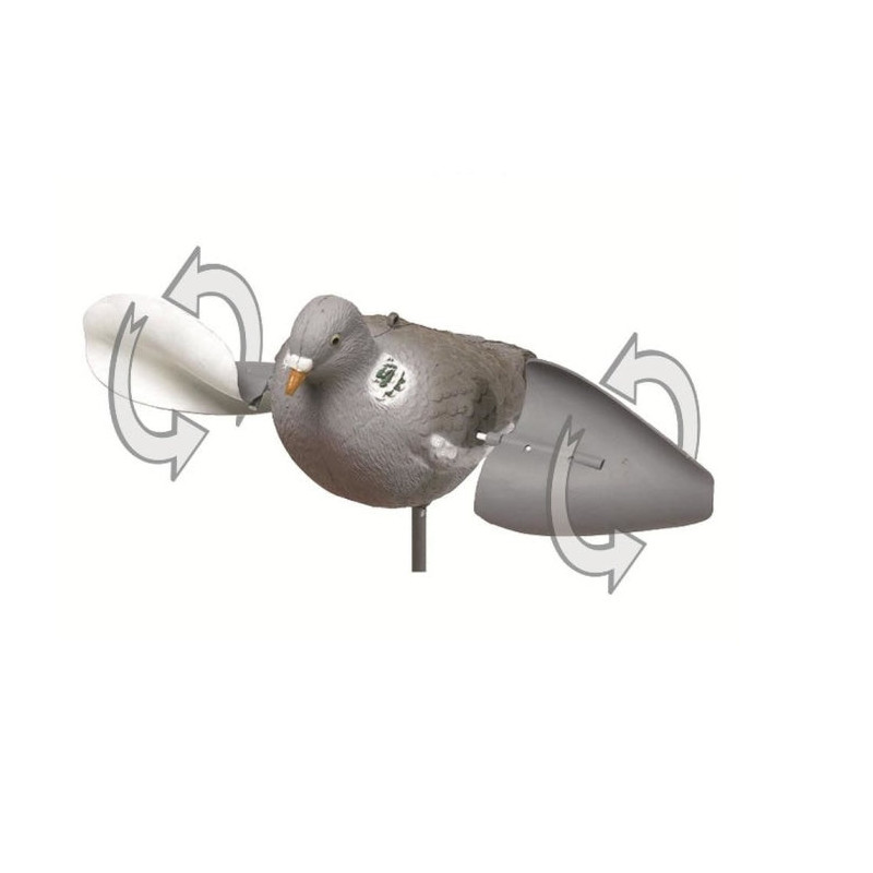 Appelant plastique Fuzyon Piegon ailes tournantes