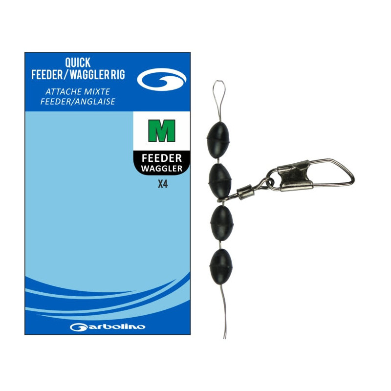 Attache mixte FEEDER/Anglaise Garbolino Quick FEEDER/Waggler Rig - Par 4