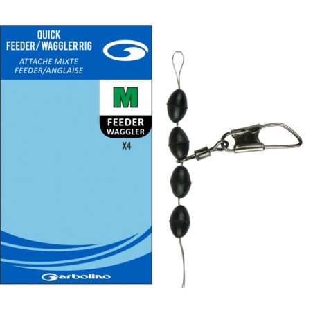 Attache mixte FEEDER/Anglaise Garbolino Quick FEEDER/Waggler Rig - Par 4