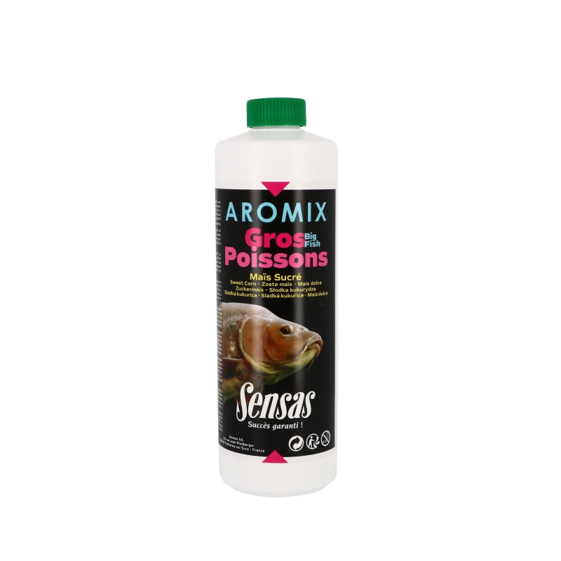 Attractant Aromix gros poissons Maïs Sensas 500ml