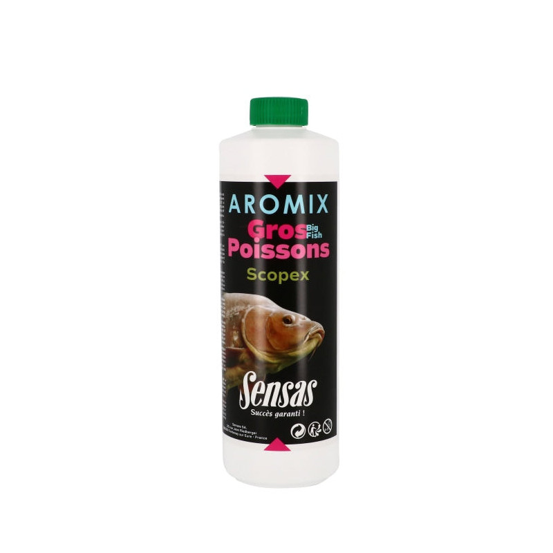 Attractant Aromix gros poissons Scopex Sensas 500ml