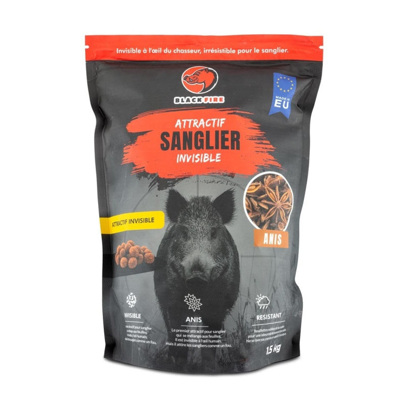 Attractant Black Fire invisible pour sanglier