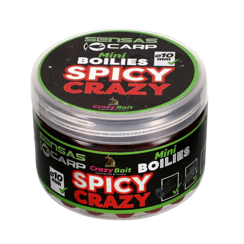 Attractant Mini- Boilies Spicy Crazy Sensas 80g
