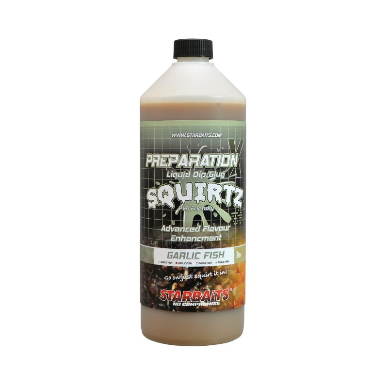 Attractant Prep x Squirtz Garlic Fish - Starbaits - 1L