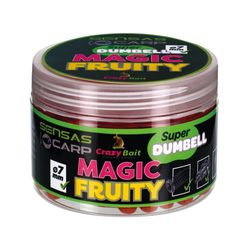 Attractant Super Dumbell 7mm Magic Fruity Sensas 80g