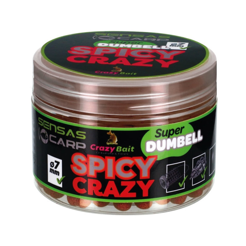 Attractant Super Dumbell 7mm Spicy crazy Sensas 80g