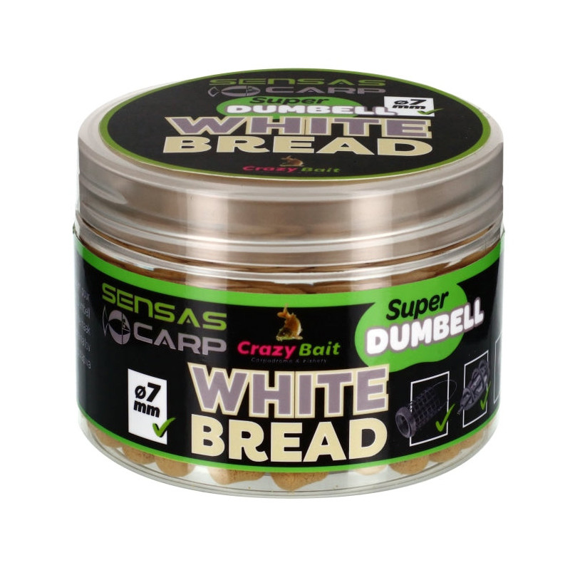 Attractant Super Dumbell 7mm white bread Sensas 80g
