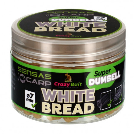 Attractant Super Dumbell 7mm white bread Sensas 80g