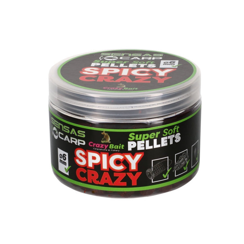 Attractant Super Soft Pellets 6mm Sensas Spicy crazy 60g