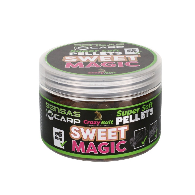 Attractant Super Soft Pellets 6mm Sensas Sweet Magic 60g