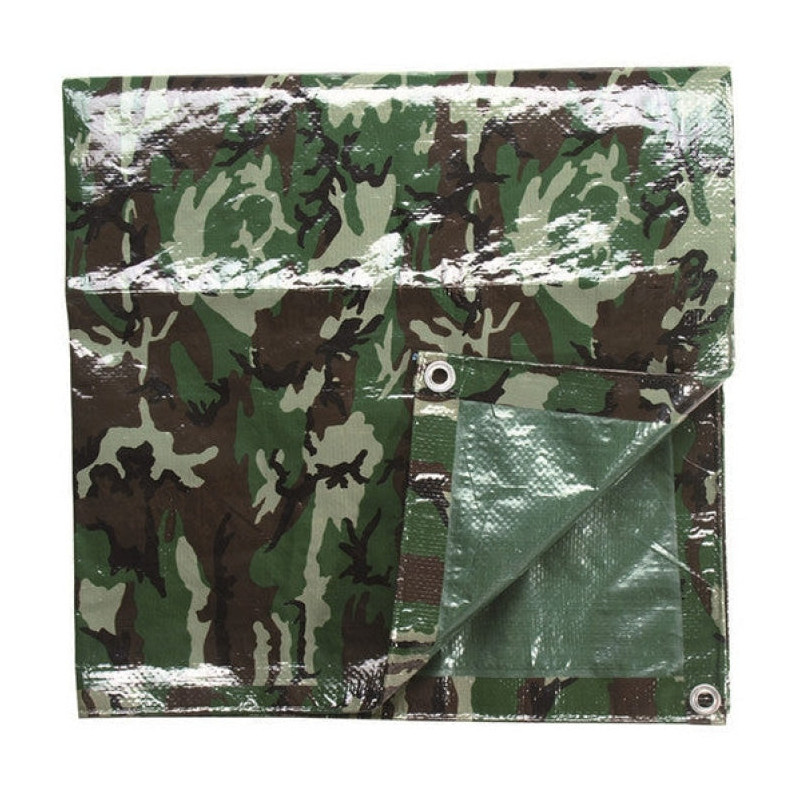 Bâche Agricole Camouflage Miltec Woodland - 1.9x3 m avec œillets