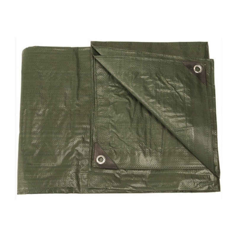 Bâche agricole olive Miltec - 2.85x4 m avec oeillets