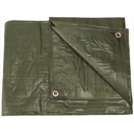 Bâche agricole olive Miltec - 2.85x4 m avec oeillets