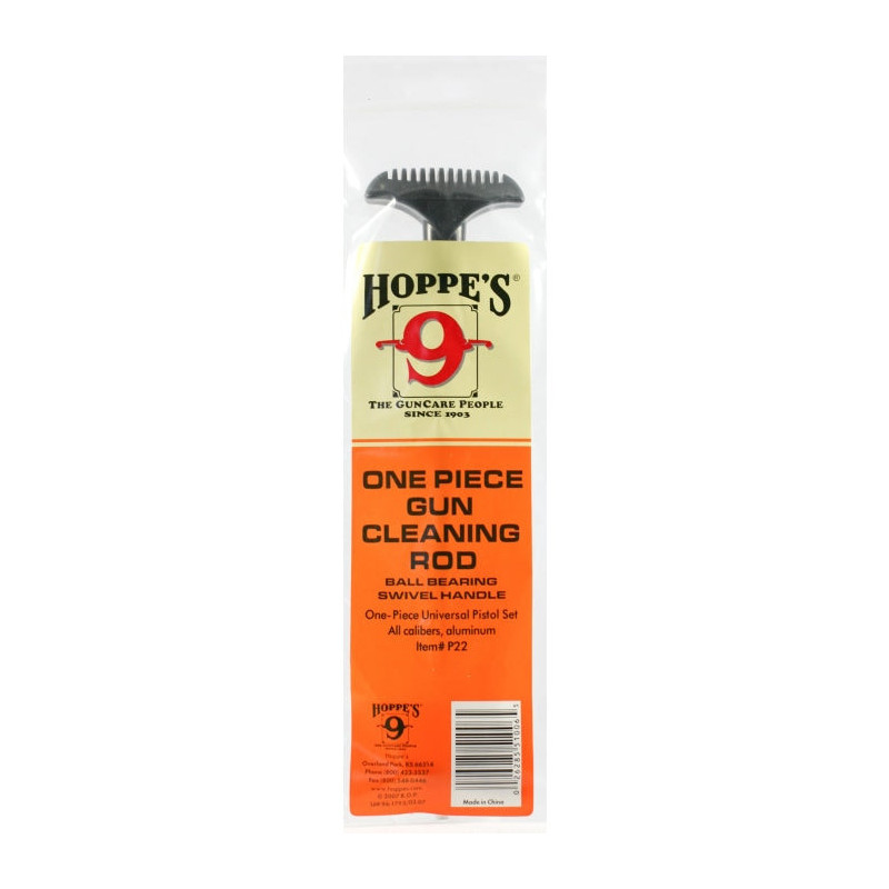 Baguette Aluminium Hoppe's pour Arme de Poing - Tire Chiffon - Tous Calibre