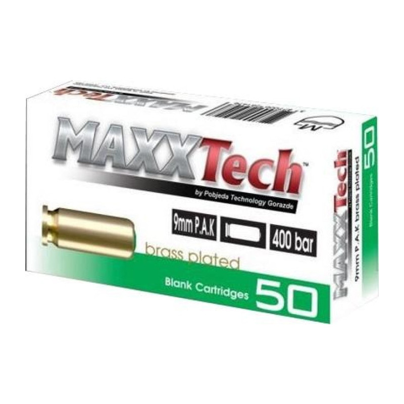 Balle à Blanc MaxxTech PA x50 - 9 mm PAK