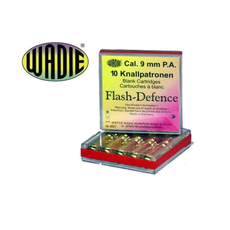 Balle à blanc Wadie Flash defence P.a. - Par 10 - Cal. 9 mm P.A.