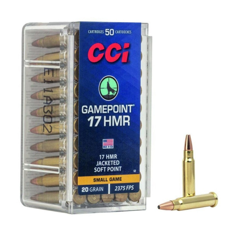 Balles CCI Gamepoint JSP - Cal. 17 HMR