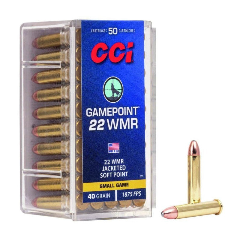 Balles CCI Gamepoint JSP - Cal. 22 WMR