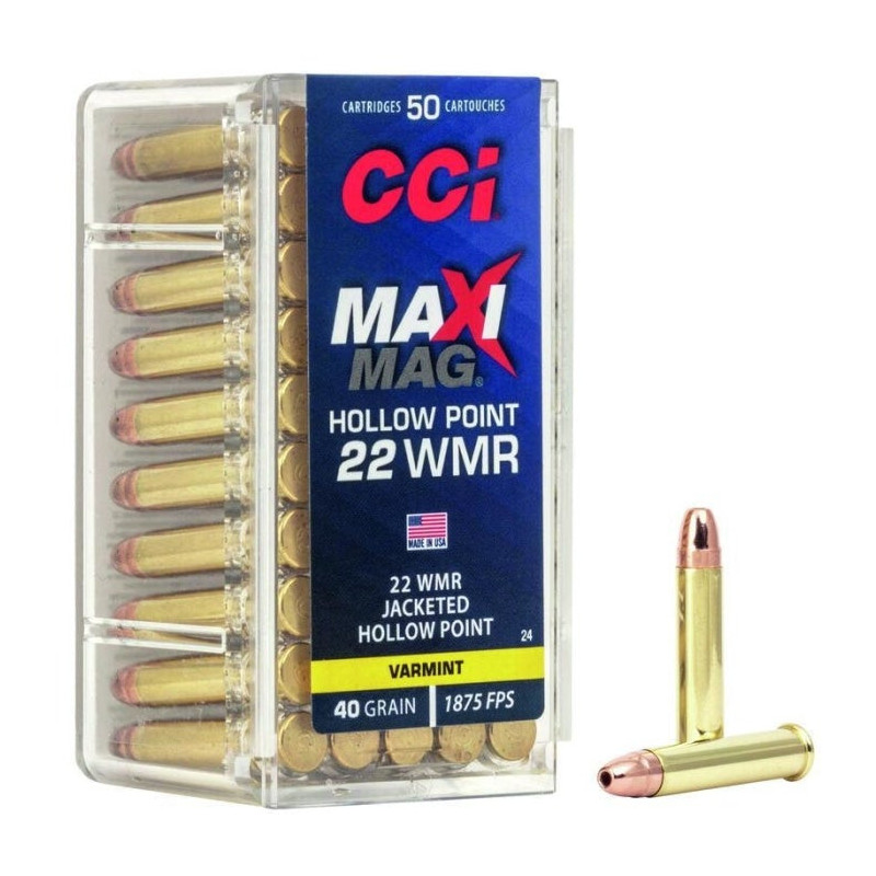 Balles CCI HP MaxiMag cuivree HP - Cal. 22 Mag