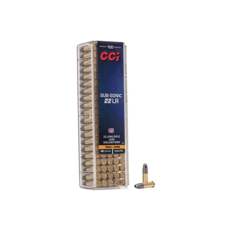 Balles CCI Subsonic HP - Cal. 22LR