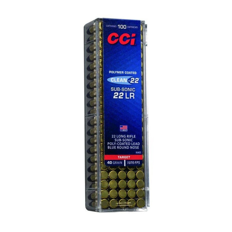 Balles CCI Subsonic Target Polycoat - Bleu - Cal. 22 LR