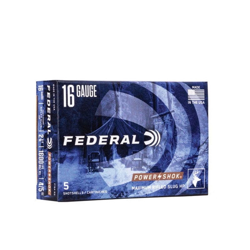 Balles Federal Power Shok Slug Hollow Point - Cal. 16/70