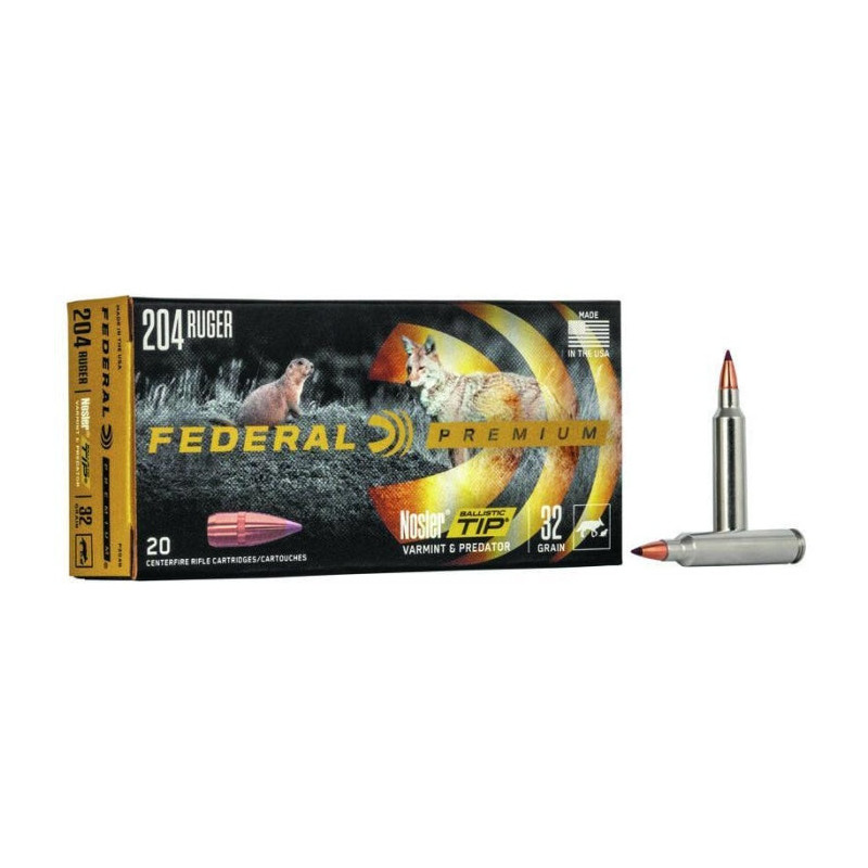 Balles Federal V-Shok Nosler Ballistic TIP - Cal. 243 Win