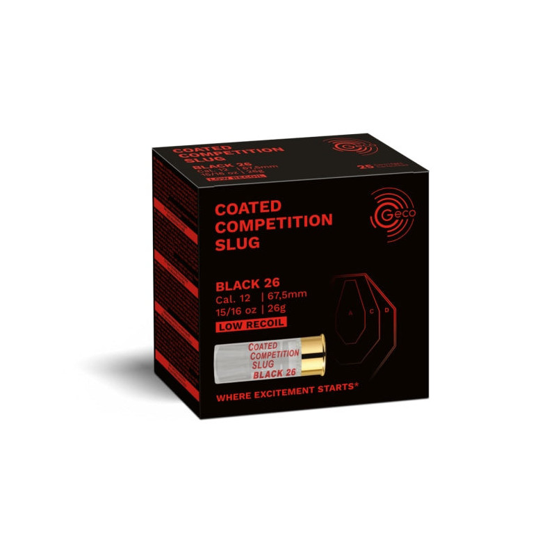 Balles Geco Compétition Slug CCS Black 26 - Cal. 12/67.5