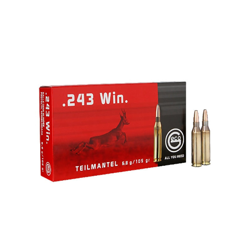 Balles Geco TM Demi-blindée - Cal. 243 Win.