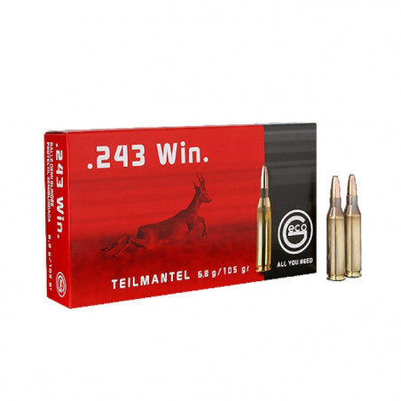 Balles Geco TM Demi-blindée - Cal. 243 Win.