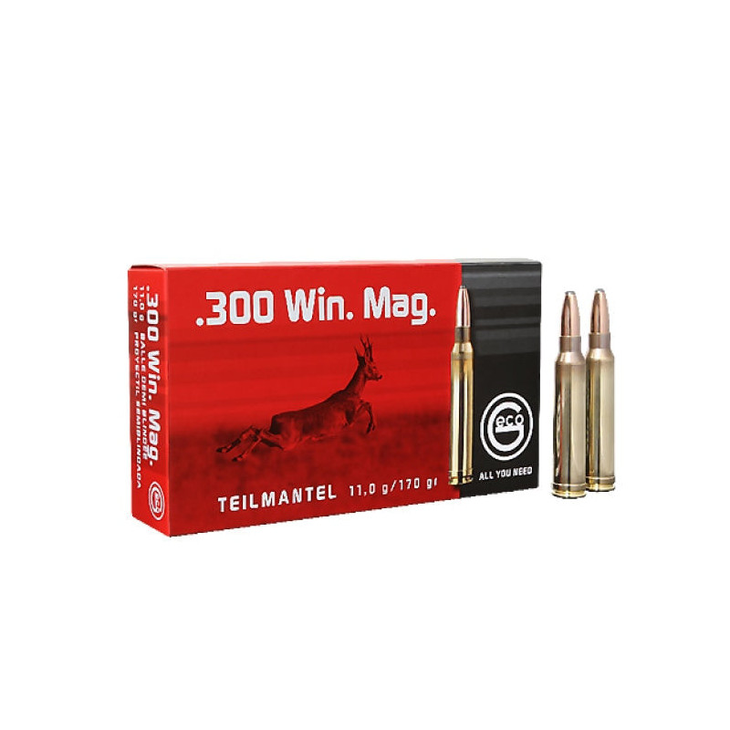Balles Geco TM Demi-blindée - Cal. 300 Win. Mag.